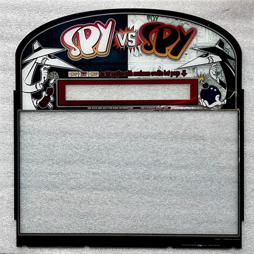 Spy Vs Spy - Plastic Sheild Panel From Williams Bluebird Blade Slot Machine
