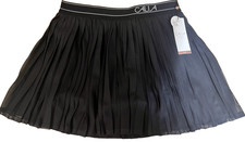 Calia pleated skort womens medium court collection pure black New mesh