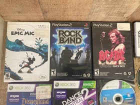 Lot of 10 Games Bundle Nintendo DS Wii Mickey Dance Rock Bock DJ HERO PS2 XBOX