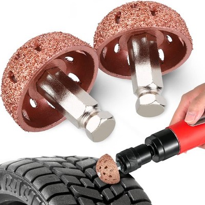 Watris Veiyi 2PCS Tungsten Steel Grinding Head, Tire Buffing Wheel, 70 Coarse...