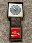 Vintage Enjoy Coca Cola Hanging Wall Clock Sign Advertisement