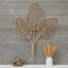 Boho Three Woven Leaves Wall Decor Stylish Tapestry Art for Decor 30  X 20  