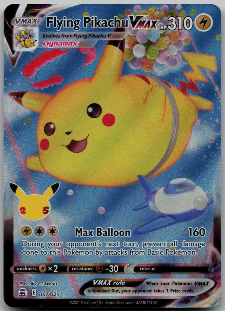 Flying Pikachu VMAX Holo 007/025 Ultra Rare Celebrations NM Pokemon Card