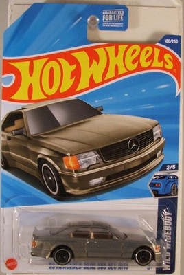 HOT WHEELS #2025-186 '89 Mercedes-Benz 560 SEC AMG - CHAMPAGNE, on US card (NEW)