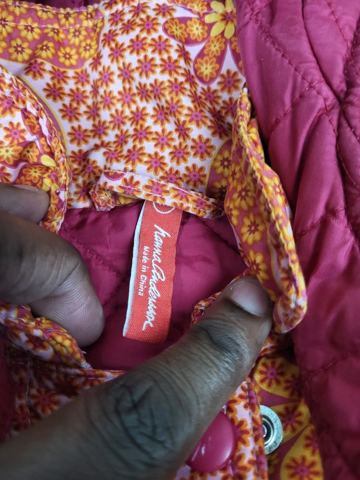 Abrigo Hanna Andersson Niños Niñas Pequeño Naranja AOP Estampado Paisley Grueso Sudadera con Capucha Foto 3 de 4