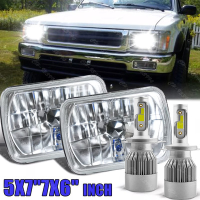 7x6'' inch LED Headlight H4 Hi-Lo Beam For Toyota Pickup 1982-1995 Hardbody Truck