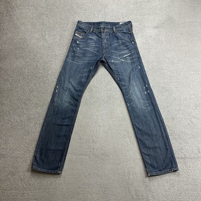 DIESEL Herren Jeans Hose Krooley W30 L32 Regular Slim Tapered 32109 Blau Denim