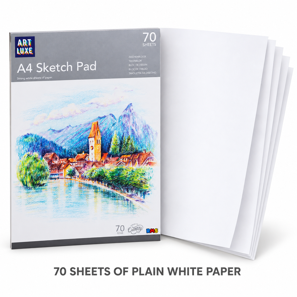 A4 Sketch Pad 70 Sheets Art Luxe Drawing Sketchbook Artist Pad 70gsm ...