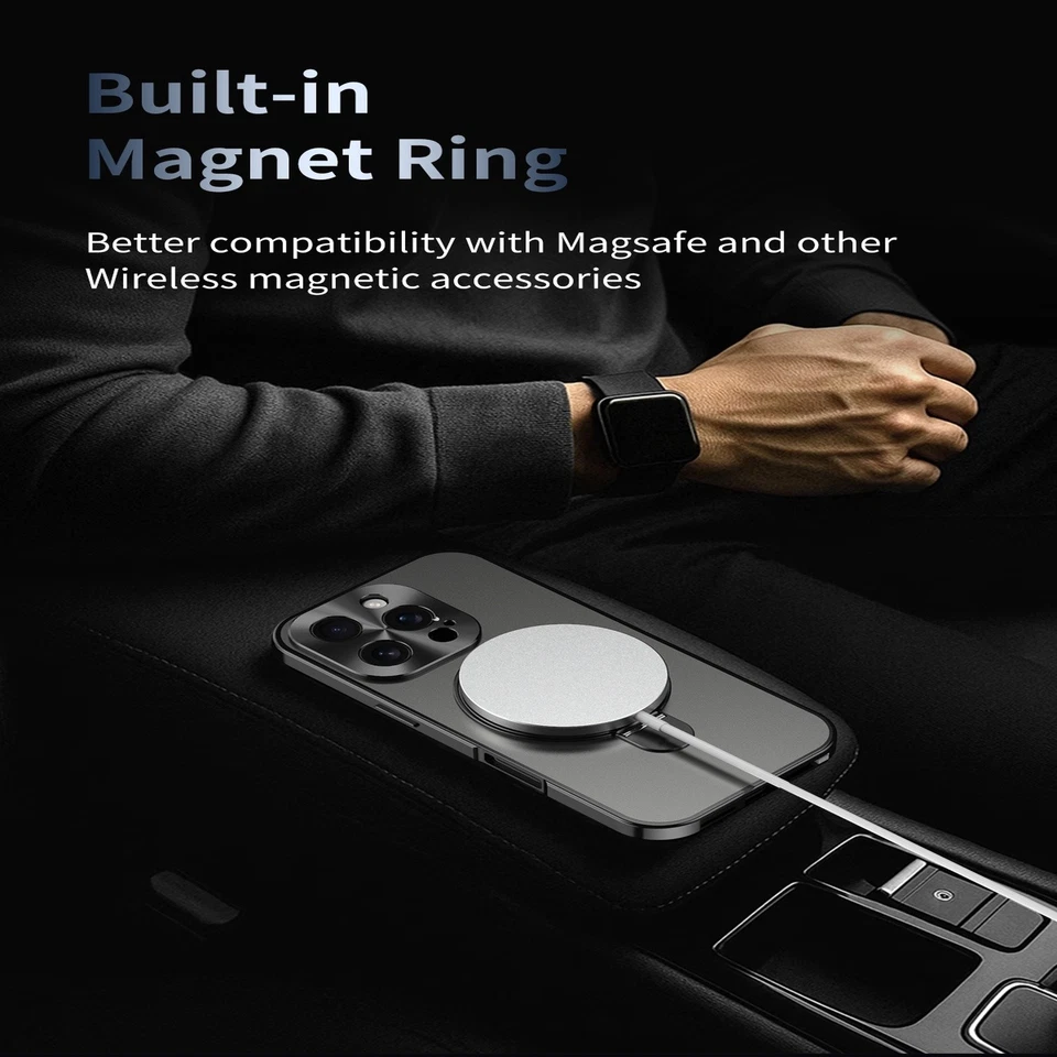 Funda protectora de pantalla de privacidad 360 con soporte magnético para iPhone 16 Pro Max 15 14 13 12 Foto 4 de 4