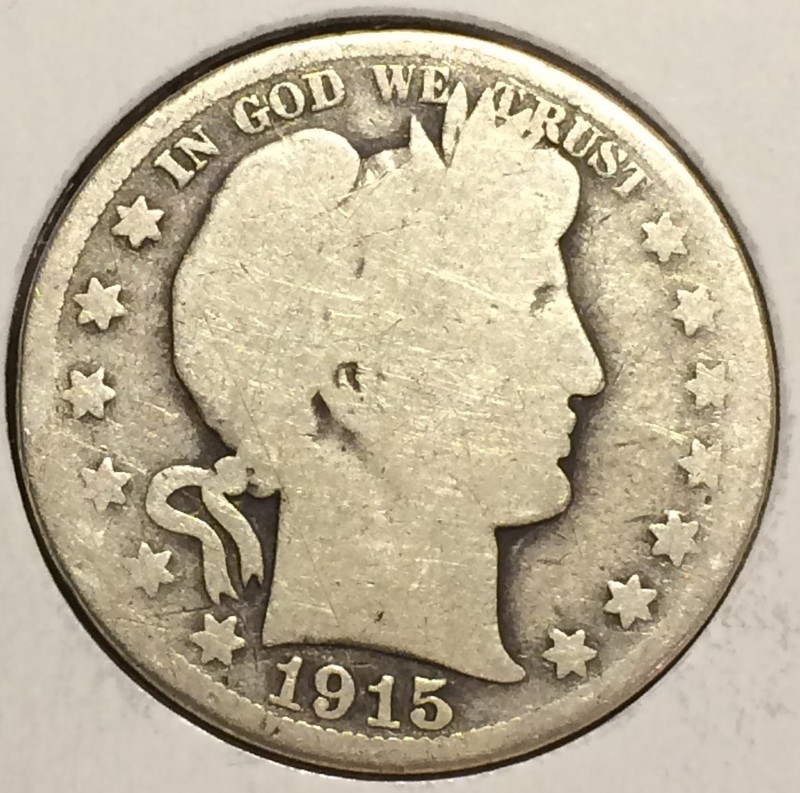 ^ 1915   BARBER HALF DOLLAR   ^^ GOOD ^^ (.90 SILVER) & (.10 COPPER) 2026