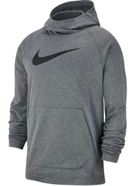 Sudadera con capucha de baloncesto Nike Therma Pullover Swoosh para hombre talla M gris CV4680-050
