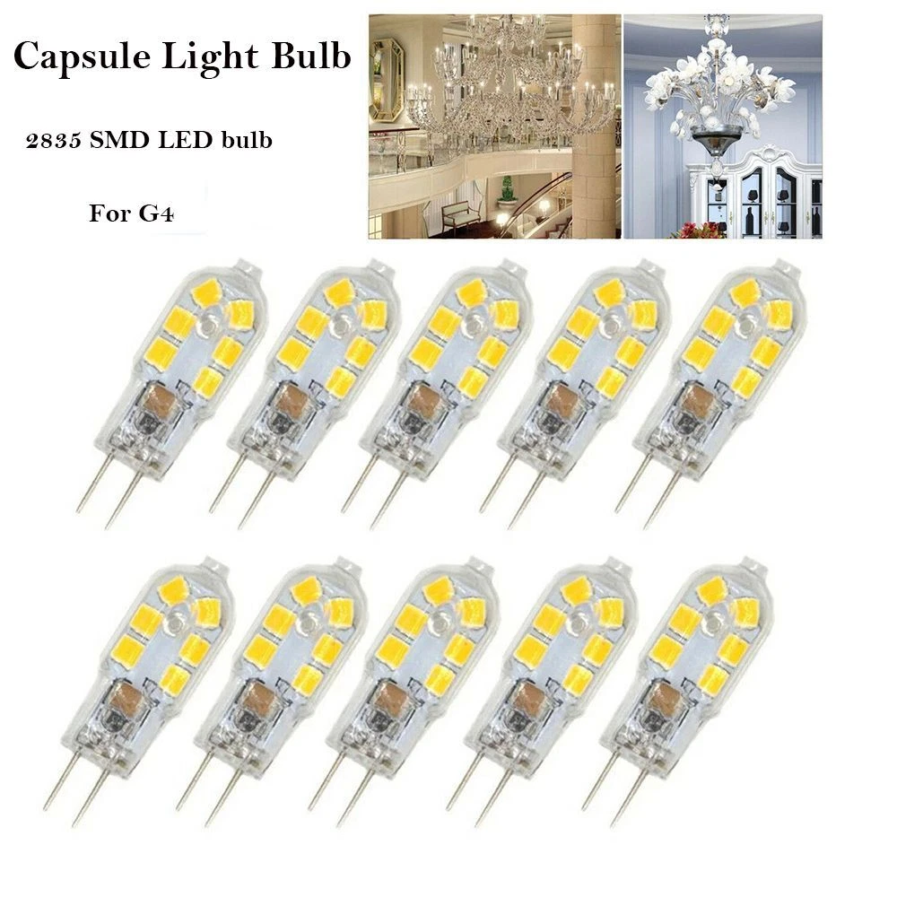 New Halogen Lamp 12V Replacement G4 LED Bulb Capsule Light Bulb 3W 2835 AC DC