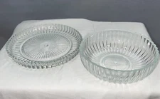 Clear Pressed Glass Candy Dish. 6.5 Inch Vintage 