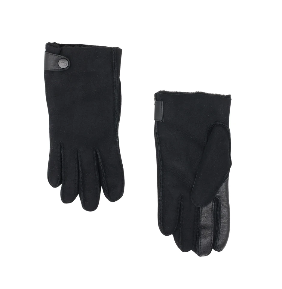 Guantes técnicos UGG L54706 para hombre negros de piel de oveja resistentes al agua con pestañas laterales talla L Foto 2 de 3