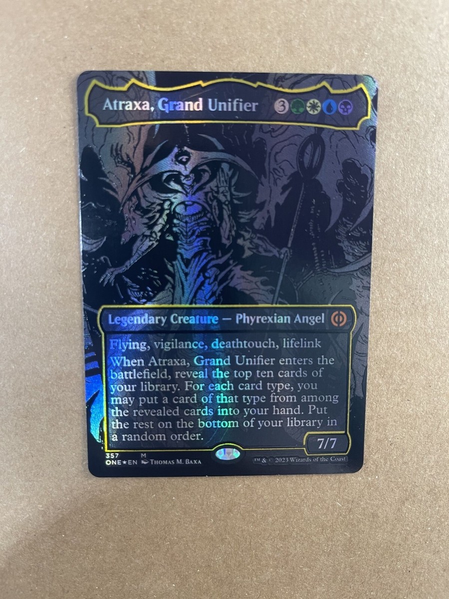 Magic The Gathering Atraxa Grand Unifier Oil Slick Raised