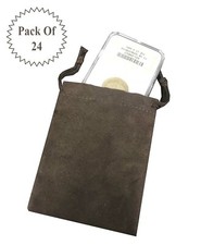 24 Intercept Shield Coin Slab Jewelry Gift Pouch Brown Tarnish Protection Bags