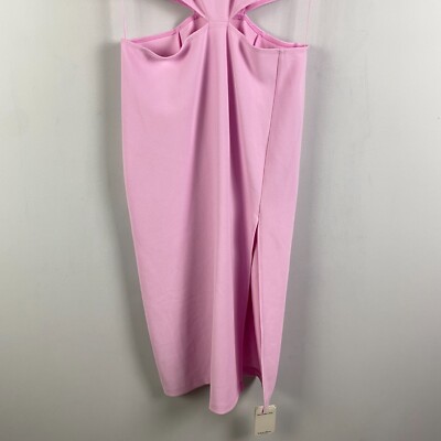Abercrombie & Fitch Cutout Midi Dress Size Large Pink Sleeveless Slit | eBay