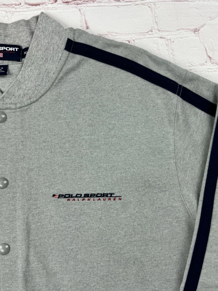 Chaqueta Polo Deportiva Ralph Lauren De Colección Años 90 Para Hombre Botón a Presión Completo - Talla XL Foto 3 de 4