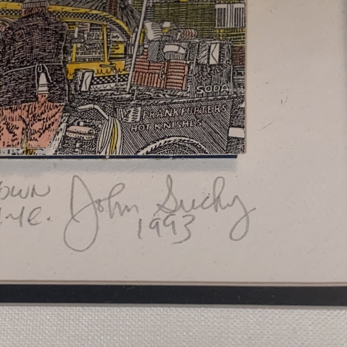 John Suchy Down Town Lunch NYC 3 D Art. Signed Framed | eBay