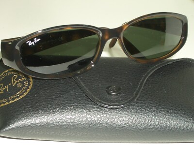 RAY BAN RB4043 658 SLEEK SHINY TORTOISE SIDESTREET G15 UV NARROW SUNGLASSES NEW