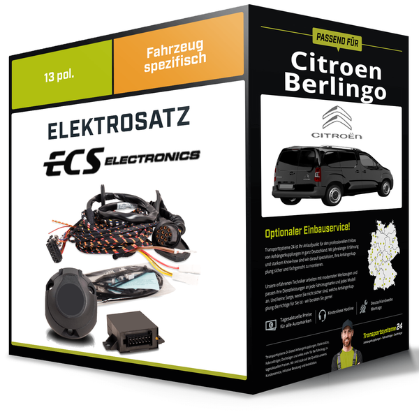 Elektrosatz 13-Pol Spezifisch für Citroen Berlingo 04.2008-10.2011 NEU Inkl. EBA-image
