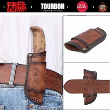 Funda de cuchillo de cuero vintage TOURBON estuche de hoja fija cuchillos de bolsillo bolsa de cinturón