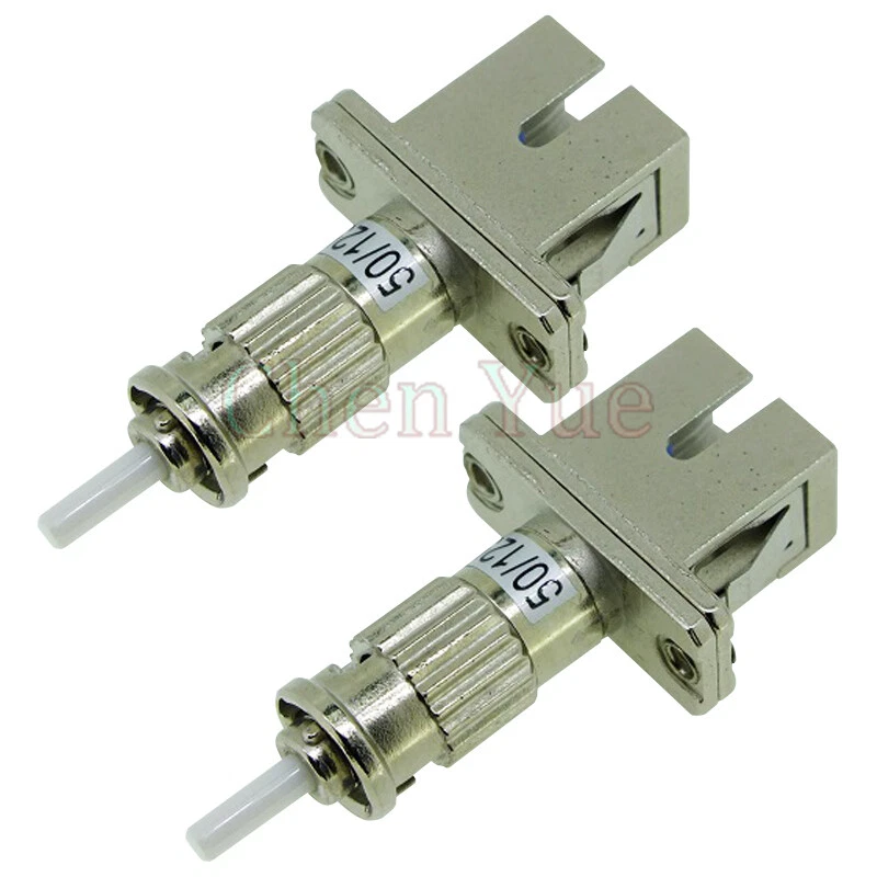2pcs SC Female-ST Male Optical Adapter ST-SC flange Coupler Multimode MM 50/125 - Image 3 of 4