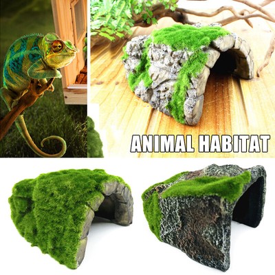 Reptiles Habitat Decoration Hiding Cave Turtle Fish Tank Ornaments