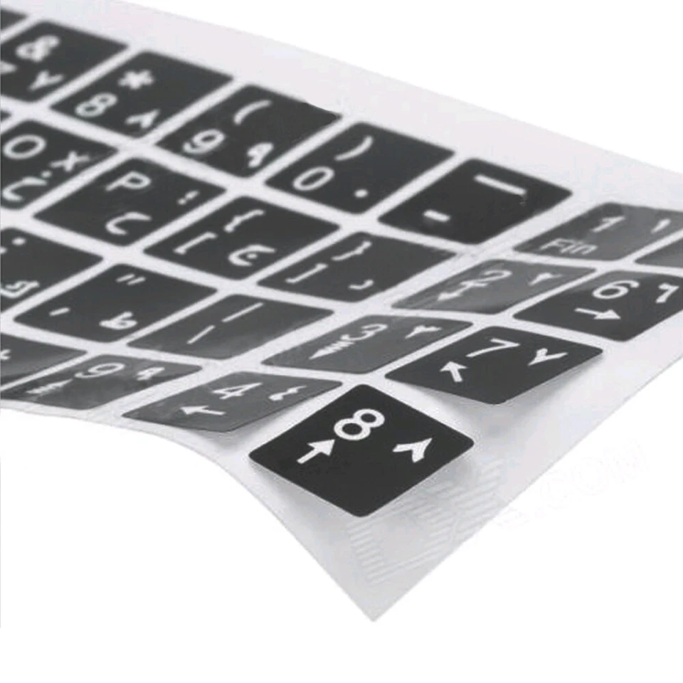 Arabic Keyboard Sticker White letter Waterproof No reflection Non-transparent - Image 3 of 4