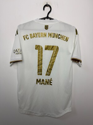 BAYERN MUNICH 2022/2023 PLAYER ISSUE AWAY FOOTBALL SHIRT #17 MANE ADIDAS SIZE S