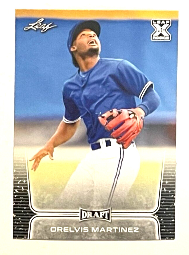 2020 LEAF DRAFT ORELVIS MARTINEZ TORONTO BLUE JAYS SILVER PARALLEL #23