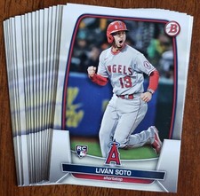 2023 Bowman Baseball 46 Livan Soto RC Los Angeles Angels - 20 CARD LOT