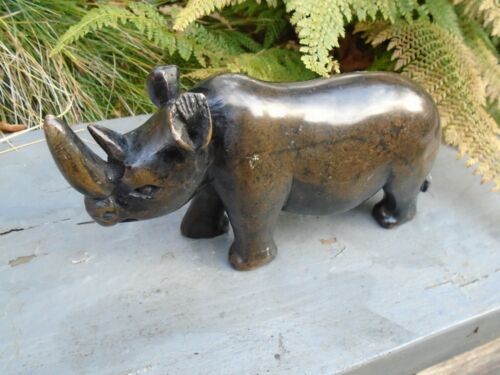 Chinese old soapstone Rhino statue much character great collectors piece - Picture 1 of 12