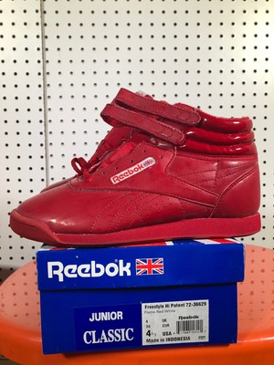 red reebok freestyle high top