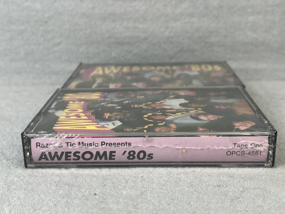 Vintage Sealed 1994 Razor & Tie Music “Awesome '80s” Lot Of 2 Cassettes - Image 2 of 4