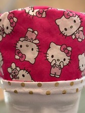 Hello kitty fancy reversible Adult Skull/Chemo Surgical Scrub Hat/Cap Handmad