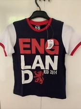 Boys Kids T Shirt 6-7 Years England Football RIO 2014