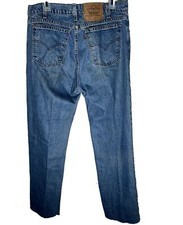 Vintage Levis 517 Orange Tab Jeans Blue Relaxed Fit Made In USA Mens Size 36x34