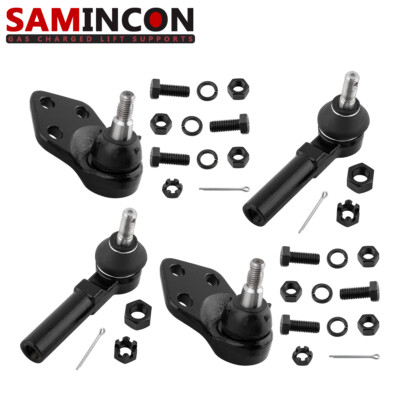 4x Front Lower Ball Joints Outer Tie Rod Ends for Buick Electra 1985-1989