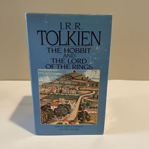 Lord of the Rings JRR Tolkien Box Set 1986 Ballantine 4 Paperback Books RARE VTG