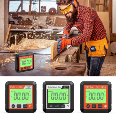 Digital Level Box Protractor Angle Finder 90° Level Bevel Gauge Inclinometer