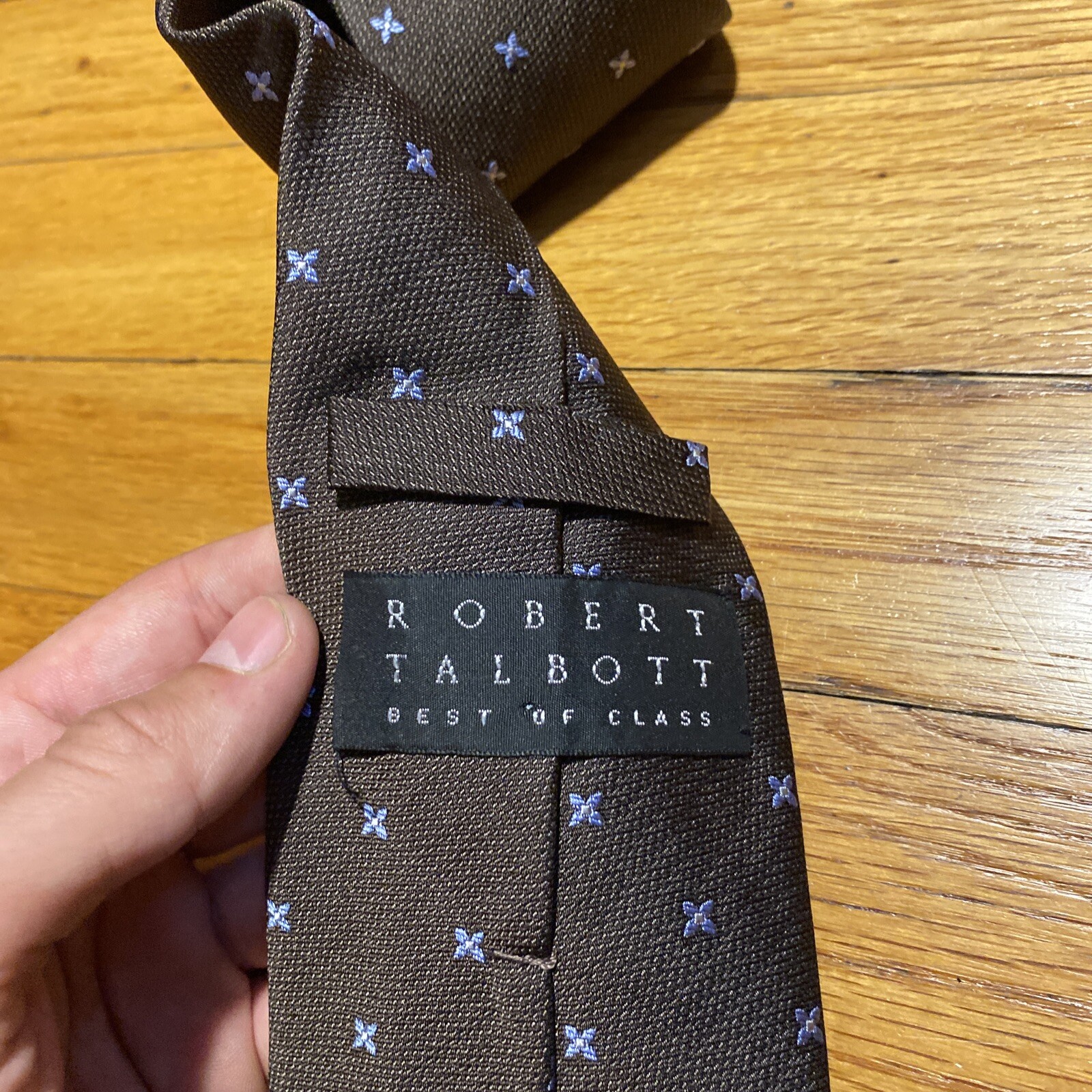 (1) Trendy Brown Flower Patterned Robert Talbott … - image 3