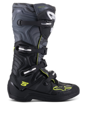 Alpinestars Tech 5 Boots Black/Cool Grey/Yellow FLUO Size 8