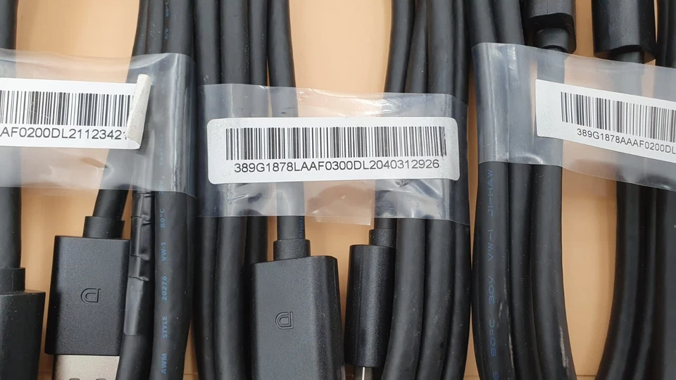 DELL Display Port Male to Display Port Male 6ft Cable 5K1FN13501 NEW - LOT OF 5 - Image 2 of 4