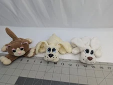 Galoob Pound Puppies Plush Cream Purries Brown 1990s Lot Stuffed Animal Toy