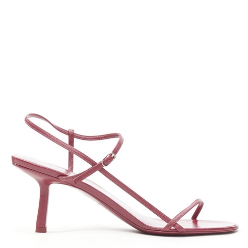 burgundy sandals mid heel