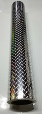 Silver Mini Diamond Plate Sign Vinyl Plotter Film 24"x 10 ft Longlife