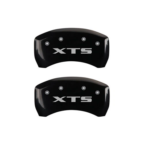 2013-2019 "Cadillac XTS" Front + Rear Black MGP Brake Disc Caliper Cover 4pc Set - Picture 3 of 10
