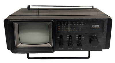 #ad RCA AC DC Battery Portable TV Radio Radio Working TV Powers On Vintage $29.95