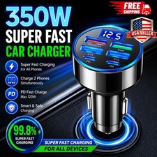4 USB Port Super Fast Car Charger Adapter for iPhone Samsung Android Cell Phone